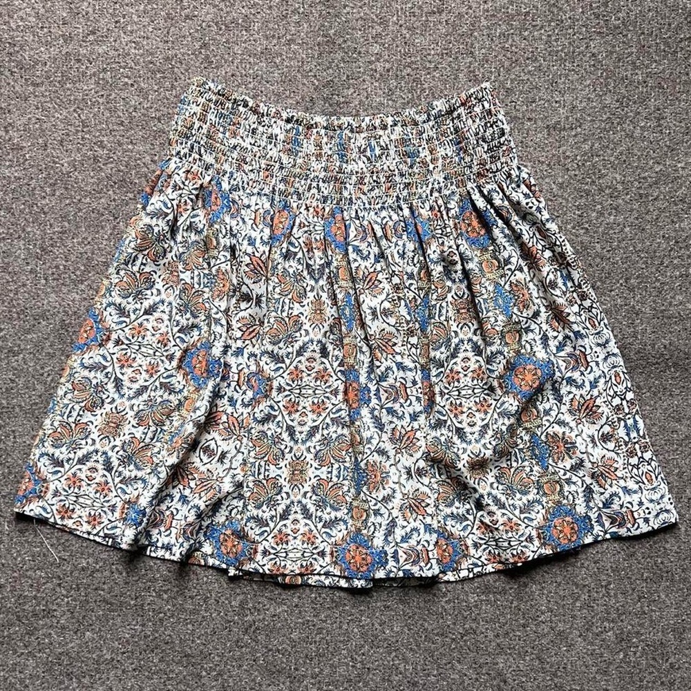 Y2K Colorful Floral Pattern Mini Skirt Woman’s XS Boho Festival Spring Fairycore